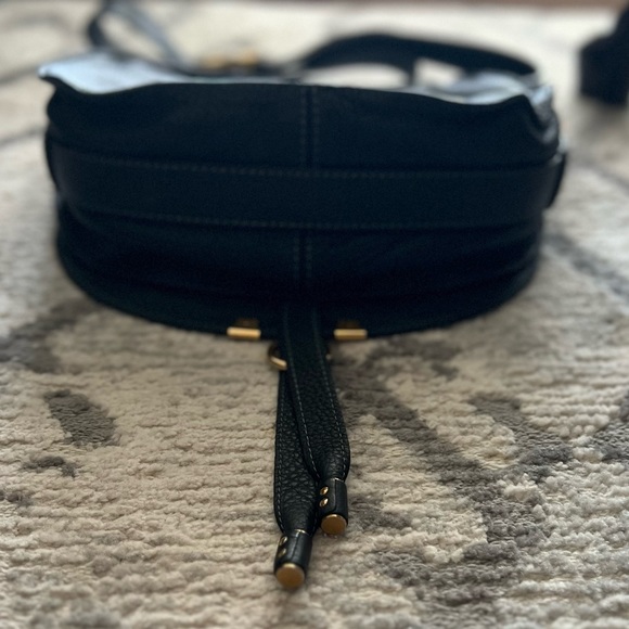 Chloe Black Medium Marcie Saddle Bag - Picture 2 of 4